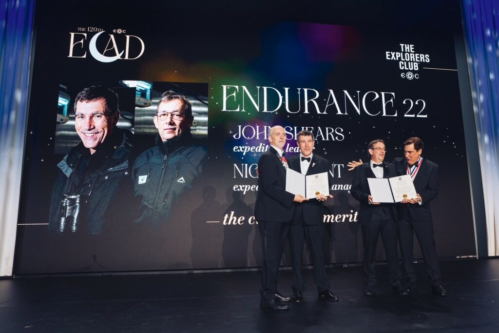 John Shears and Nico Vincent collect Explorers Club Award for Endurance22